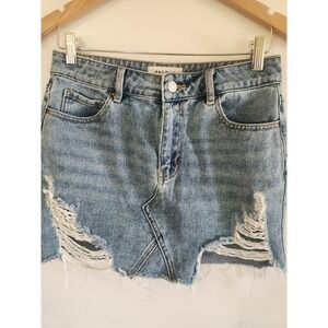 PacSun Distressed Denim Mini Skirt size 26